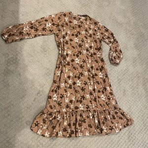 Never Worn Floral Long Sleeve MIDI Dress